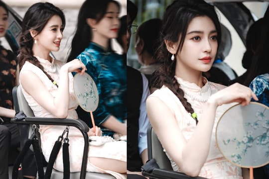 Angelababy gây sốt với nhan sắc hút hồn khi diện sườn xám gợi cảm đi quay show