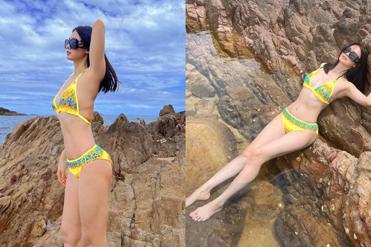 Siêu mẫu Anh Thư gia nhập đường đua mỹ nhân diện bikini gợi cảm, nhìn body thôi cũng thấy 'mê mệt'