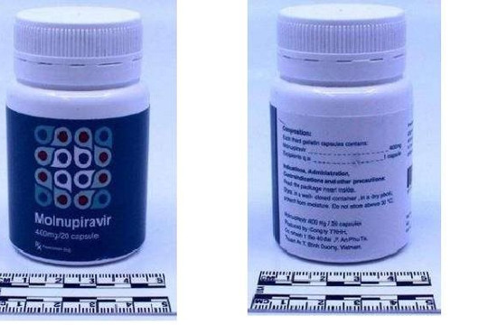 Phát hiện thuốc Molnupiravir giả tại Thụy Sỹ, trên nhãn có thông tin tiếng Việt
