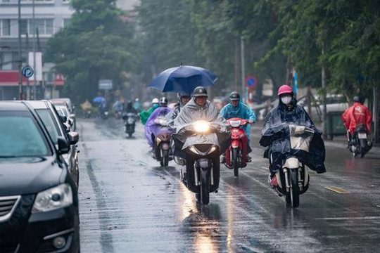 Bắc Bộ và Bắc Trung Bộ có mưa rào và dông