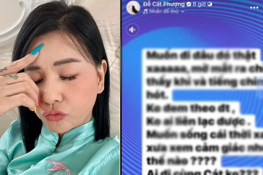 Cát Phượng đăng dòng trạng thái giữa đêm: 'Muốn đi đâu đó thật xa'... sau khi bị tung tin qua đời