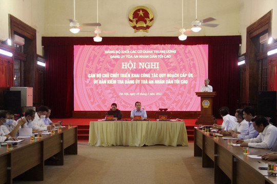 Hội nghị công tác quy hoạch cấp ủy, ủy ban kiểm tra cấp ủy trong Đảng bộ TANDTC