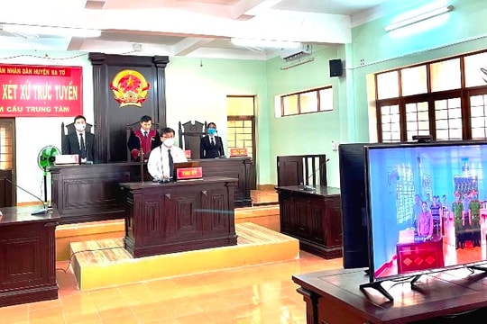 Vụ án hôn nhân và gia đình được xét xử trực tuyến đầu tiên tại Quảng Ngãi