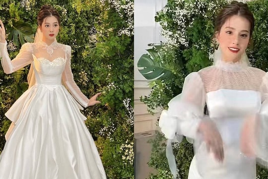 Thiên An diện váy cô dâu đẹp ngỡ ngàng, khoe visual đỉnh khiến dân tình tròn mắt