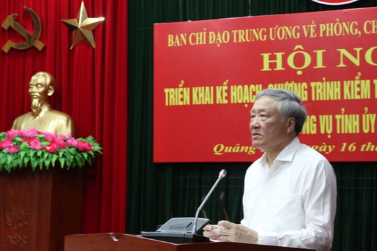 Công bố quyết định kiểm tra của Ban Chỉ đạo Trung ương về phòng, chống tham nhũng, tiêu cực tại Quảng Bình