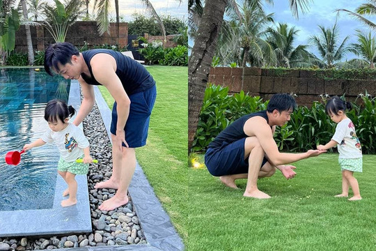 Cường Đô La đưa con gái cưng đi du lịch, Suchin đáng yêu khi tung tăng chơi cùng bố khiến dân tình 'lụi tim'