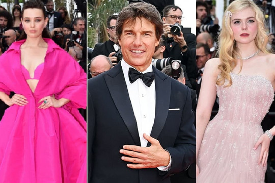 Thảm đỏ LHP Cannes 2021 ngày thứ 2: Tom Cruise phong độ ngút ngàn, Elle Fanning khoe visual như công chúa