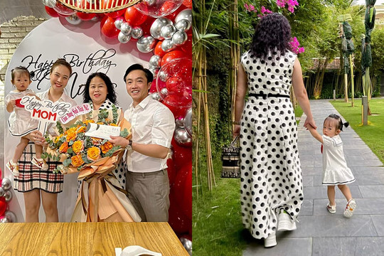 Đàm Thu Trang mừng sinh nhật mẹ ruột cùng ông xã và con gái, nhan sắc trẻ trung của phụ huynh lập tức chiếm trọn spotlight