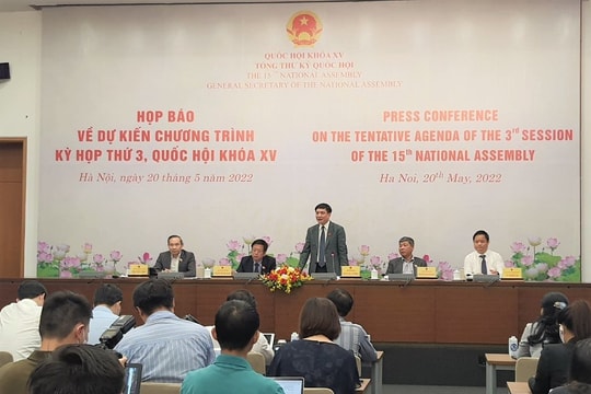 Họp báo về chương trình Kỳ họp thứ 3, Quốc hội khóa XV