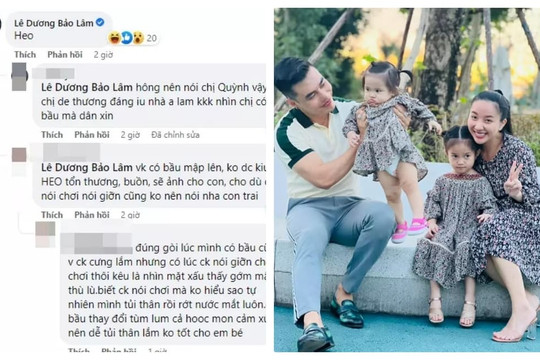 Lê Dương Bảo Lâm gọi đùa vợ là 'heo', lập tức nhận ngay cơn mưa phẫn nộ từ cư dân mạng