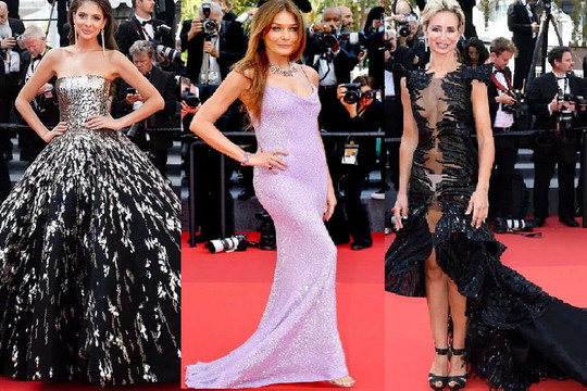 Thảm đỏ LHP Cannes 2022 ngày 5: Cựu đệ nhất phu nhân Pháp gợi cảm với váy 2 dây ở tuổi 54, Hervey lộ nội y 'kém duyên'