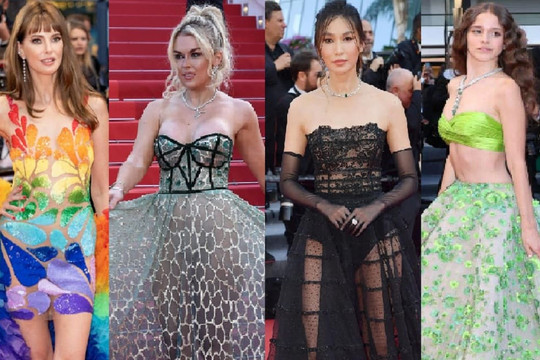 Thảm đỏ LHP Cannes 2022 ngày 11: Tallia Storm lộ nội y phản cảm, Frederique Bel U50 vẫn diện váy xuyên thấu 'thả rông' vòng một