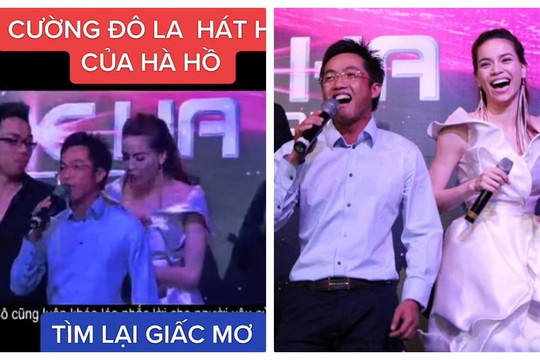 Mạng xã hội rần rần lại clip Cường Đô La hát hit của Hà Hồ tại sự kiện, nữ ca sĩ nhắc bài cho chồng cũ cực dễ thương
