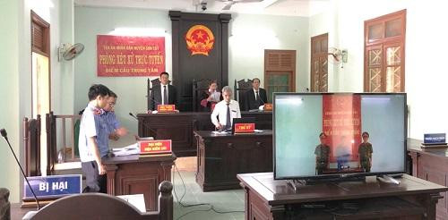 TAND huyện miền núi thứ hai của Quảng Ngãi xét xử bằng hình thức trực tuyến