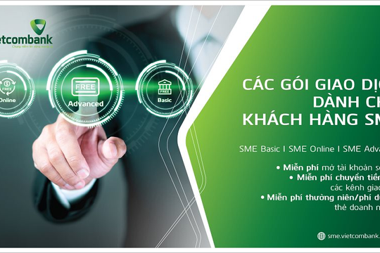 Vietcombank tặng tài khoản số đẹp và miễn phí giao dịch cho doanh nghiệp nhỏ và vừa khi đăng ký gói giao dịch
