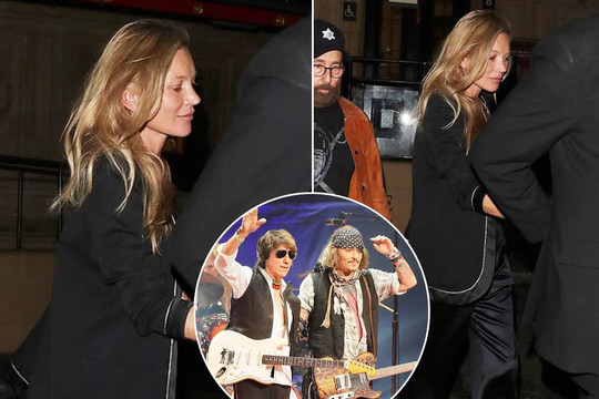 Kate Moss được bắt gặp đến ủng hộ Johnny Depp tại hòa nhạc, dấy nghi vấn 'tình cũ không rủ cũng tới'