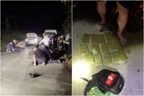 Bắt giữ 2 đối tượng vận chuyển 15 bánh heroin, nổ súng bắn người