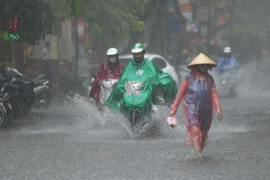 Bắc Bộ và Nam Bộ mưa dông, có khả năng xảy ra lốc, sét, mưa đá