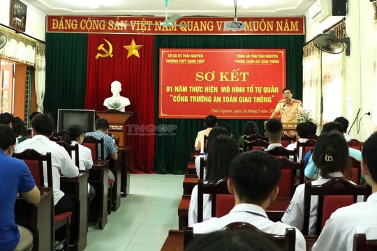 Thái Nguyên: Sơ kết 1 năm thực hiện mô hình “Cổng trường an toàn giao thông”