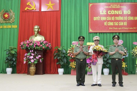 Bộ Công an bổ nhiệm thêm 1 Phó giám đốc Công an tỉnh Bình Thuận