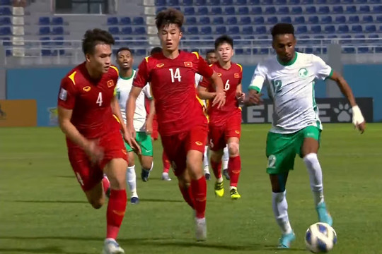 U23 Việt Nam có màn thể hiện đầy nỗ lực trước Ả rập Xê út
