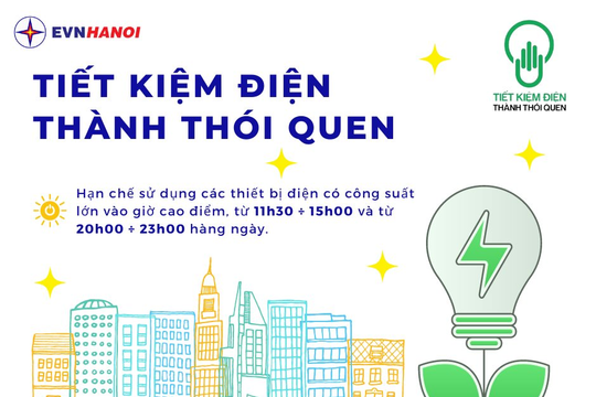 EVNHANOI khuyến cáo khách hàng nên sử dụng điện tiết kiệm, hiệu quả