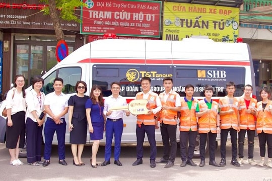 T&T Group và SHB tặng xe cứu thương cho Đội hỗ trợ sơ cứu FAS Angel Hà Nội
