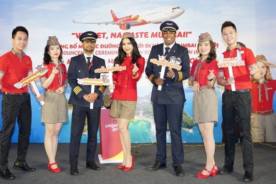 Vietjet mở đường bay Tp.Hồ Chí Minh/Hà Nội - Mumbai cùng các đường bay giữa Việt Nam - Ấn Độ