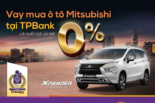 Mua New Xpander hưởng lãi suất 0% chỉ có riêng tại TPBank