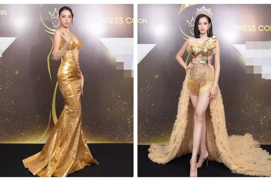 Biểu cảm siêu cưng của Hoa hậu Đỗ Thị Hà khi MC đọc nhầm Tiểu Vy thành đương kim Hoa hậu Việt Nam