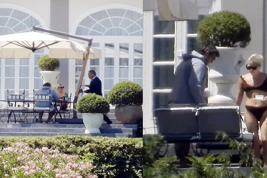 Lady Gaga vô tư mặc bikini khoe eo “bánh mì” khi cùng bạn trai đi uống cà phê