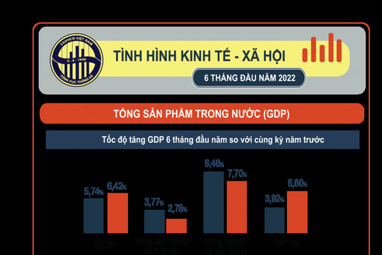 GDP 6 tháng đầu năm 2022 tăng 6,42%