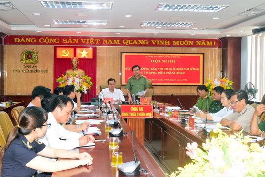 Khối thi đua Nội chính tỉnh Thừa Thiên Huế tổ chức sơ kết công tác thi đua 6 tháng đầu năm 2022
