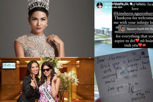 Đương kim Miss Universe 2021 gây hoang mang với pha nhầm lẫn cực hài: Nhận thư tay từ H'Hen Niê nhưng lại đăng đàn cảm ơn Kim Duyên cực tình cảm