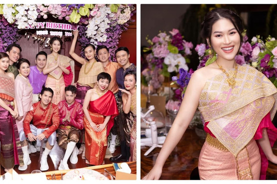 Ngọc Thanh Tâm rủ cả hội bạn thân đình đám diện trang phục truyền thống của Thái Lan 'quẫy bung nóc' trong sinh nhật