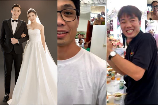 Thủ môn Lê Văn Trường của HAGL làm đám cưới ở Vĩnh Phúc, loạt tuyển thủ tưng bừng 'phá cỗ'