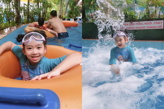 Con gái Mai Phương vi vu khu vui chơi tận hưởng kỳ nghỉ hè, nhìn nụ cười rạng rỡ ai nấy cũng hạnh phúc theo