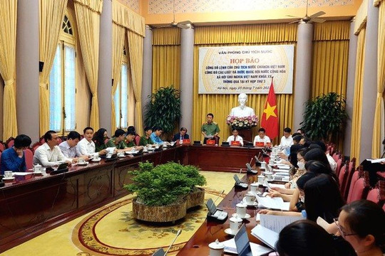 Văn phòng Chủ tịch nước công bố  5 luật vừa được Quốc hội thông qua