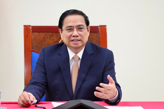 Thủ tướng Phạm Minh Chính điện đàm với Thủ tướng Nội các Hàn Quốc Han Duck-soo