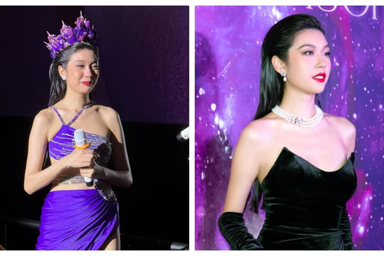 Thúy Vân đội lên đầu vương miện sắc tím gợi nhớ vương miện Brave Heart, bật khóc nói về kết quả thi năm nào