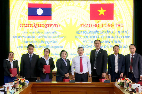 TAND miền Bắc, Lào thăm và làm việc với TAND cấp cao tại Hà Nội