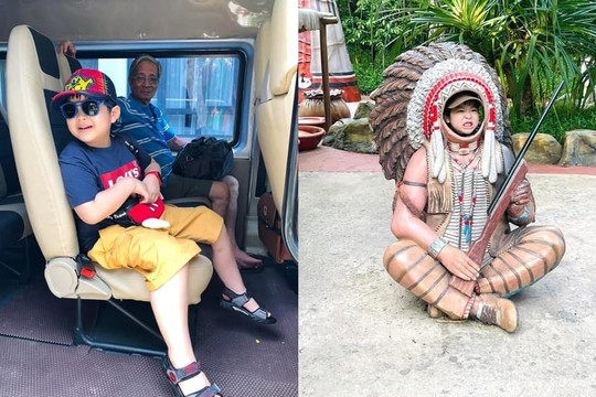 Kì nghỉ hè của con trai Nhật Kim Anh: Được đi thăm thú đó đây, còn vui vẻ 'tấu hài' trông cưng hết cỡ