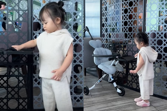 'Nữ công gia chánh' như con gái Cường Đô La: Chăm chỉ lau dọn từ nhà cho đến phòng chờ, độ kĩ lưỡng có khi còn hơn mẹ