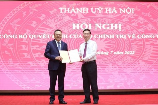 Bộ Chính trị điều động Tổng kiểm toán Trần Sỹ Thanh giữ chức Phó Bí thư Hà Nội