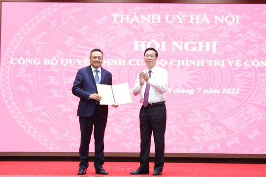 Đồng chí Trần Sỹ Thanh giữ chức Phó Bí thư Thành ủy Hà Nội