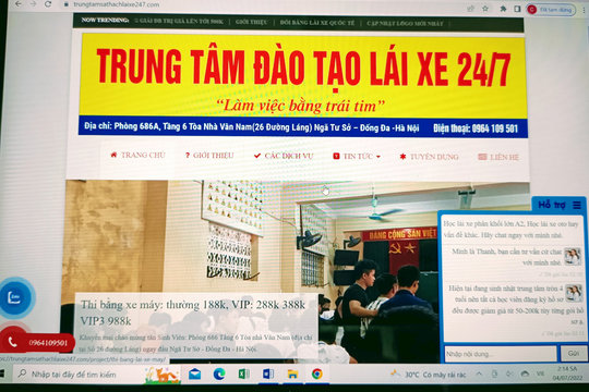 Trung tâm đào tạo lái xe 24/7 (Hà Nội): Kiếm tiền bất chấp pháp luật?