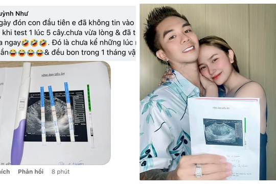 Khánh Đơn vui mừng khi vợ mang thai lần 2 đến mức đăng thông báo 3 lần, vợ tiết lộ thử một lúc 6 que vẫn chưa tin là thật
