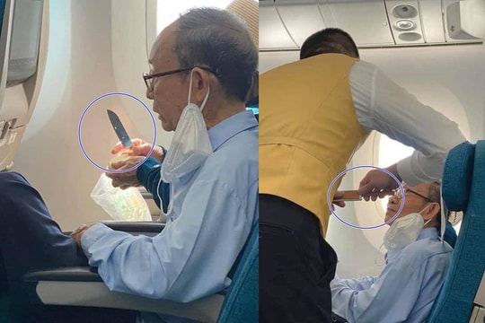 Xác minh vụ việc hành khách cầm dao gọt trái cây trên máy bay