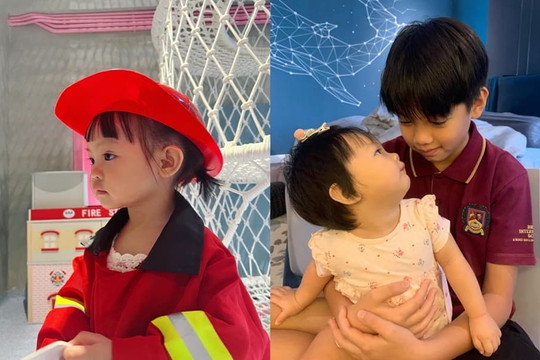 Con gái Cường Đô La hóa lính cứu hỏa nhí, bất ngờ được nhận xét giống anh trai Subeo