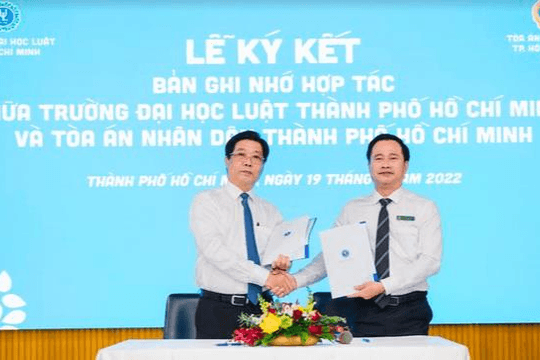 Trường ĐH Luật TP HCM hợp tác với TAND TP HCM, tăng thực tiễn xét xử